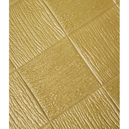 Самоклеющаяся декоративная 3D панель золотое плетение 700x700x5 мм