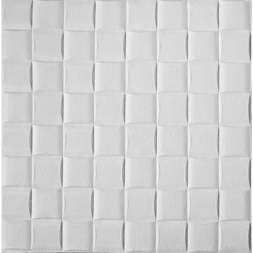 Самоклеющаяся декоративная 3D панель белая лоза 700x700x5 мм