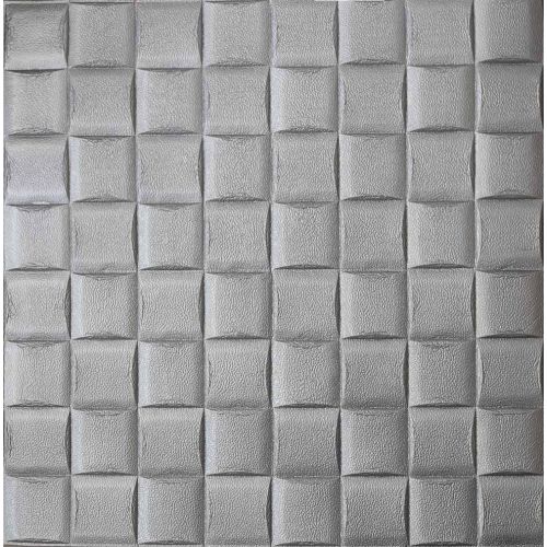 Самоклеющаяся декоративная 3D панель графит лоза 700x700x5 мм