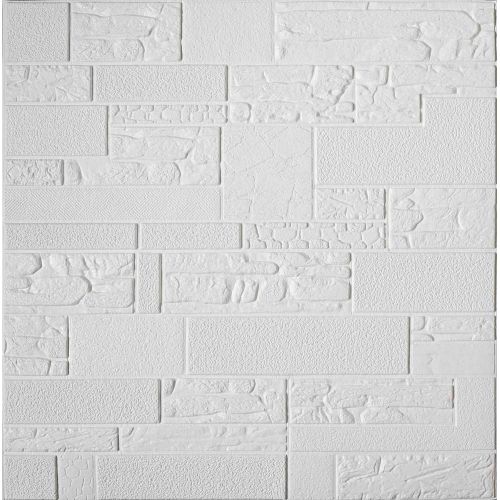 Самоклеющаяся декоративная 3D панель Египет белый 700x700x5 мм