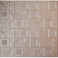 Самоклеющаяся декоративная 3D панель розовое золото 700х700х5 мм