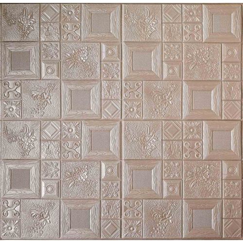 Самоклеющаяся декоративная 3D панель розовое золото 700x700x5 мм