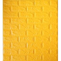 Самоклеющаяся декоративная панель желтый кирпич 700х770х5 мм