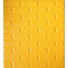 Самоклеющаяся декоративная панель желтый кирпич 700х770х5 мм