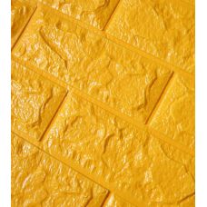 Самоклеющаяся декоративная панель желтый кирпич 700х770х5 мм