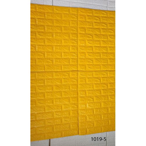 Самоклеющаяся декоративная панель желтый кирпич 700x770x5 мм