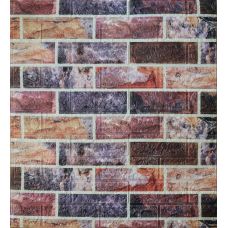 Самоклеющаяся декоративная 3D панель кирпич бархат 700х770х5 мм