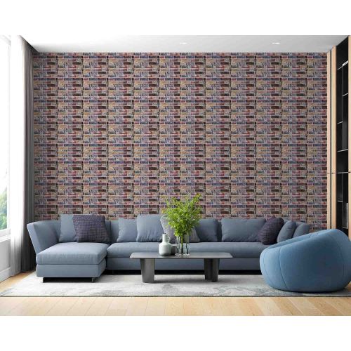 Самоклеющаяся декоративная 3D панель кирпич бархат 700x770x5 мм