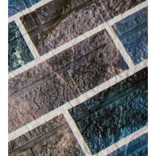 Самоклеющаяся декоративная 3D панель кирпич кашемир 700x770x5 мм