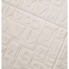Самоклеющаяся декоративная 3D панель белые буквы 700х700х5 мм