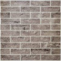 Самоклеющаяся декоративная 3D панель кирпич контраст темно-серый 680х680х4 мм