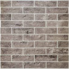 Самоклеющаяся декоративная 3D панель кирпич контраст темно-серый 680х680х4 мм