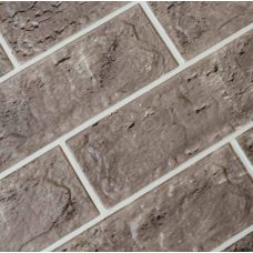 Самоклеющаяся декоративная 3D панель кирпич контраст темно-серый 680х680х4 мм