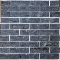 Самоклеющаяся декоративная 3D панель кирпич контраст графит 680х680х4 мм