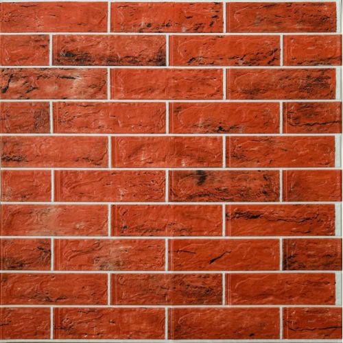 Самоклеющаяся декоративная 3D панель кирпич контраст медь 680x680x4 мм