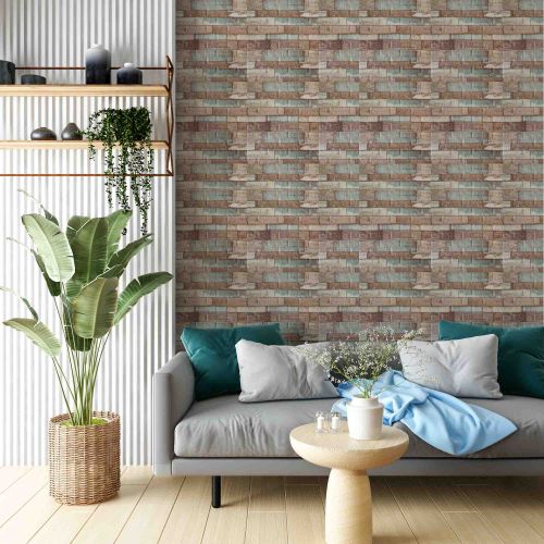 Самоклеющаяся декоративная 3D панель голубой камуфляж 700x770x5 мм