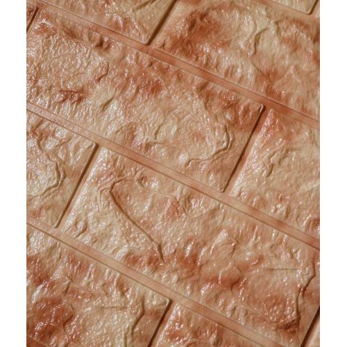 Самоклеющаяся декоративная 3D панель красный мрамор 700x770x5 мм