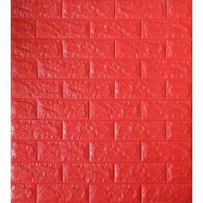 Самоклеющаяся декоративная 3D красный кирпич 700х770х5 мм