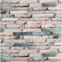 Самоклеющаяся декоративная 3D панель серо-синий кирпич 700х770х3 мм