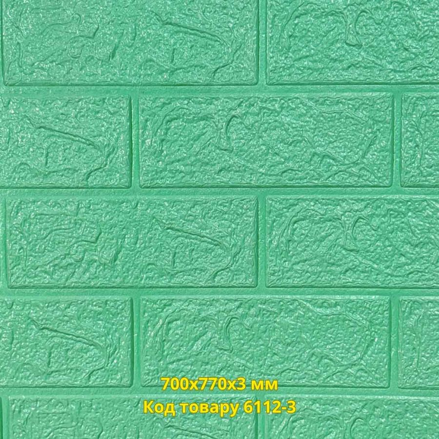 Самоклеющаяся 3D панель под мятный кирпич 700x770x3 мм