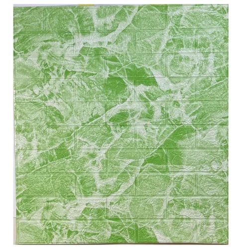 Самоклеющаяся декоративная 3D панель салатовый мармур 700x770x3 мм