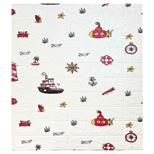 Самоклеющаяся декоративная 3D панель корабли 700x770x3 мм