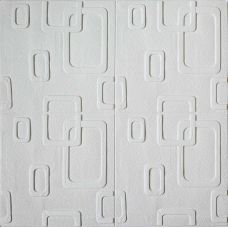 Самоклеющаяся декоративная 3D панель модерн белый 700x700x5 мм