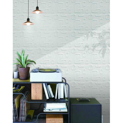 Самоклеющаяся декоративная 3D панель модерн белый 700x700x5 мм