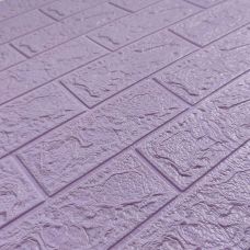 Самоклеющаяся декоративная 3D панель под сиреневый кирпич 700x770x3 мм