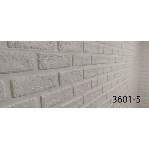 Самоклеющаяся декоративная 3D панель кирпич деко белый 700x770x3 мм