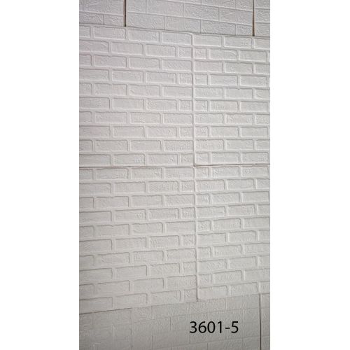 Самоклеющаяся декоративная 3D панель кирпич деко белый 700x770x3 мм