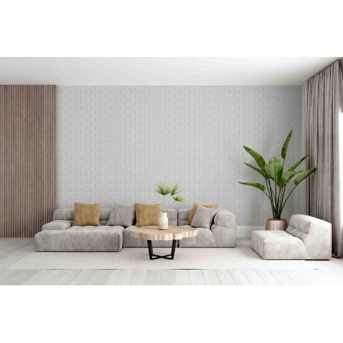 Самоклеющаяся декоративная 3D панель кирпич деко белый 700x770x3 мм