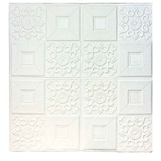 Самоклеющаяся декоративная 3D панель Аракал белый 700x700x5 мм