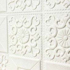 Самоклеющаяся декоративная 3D панель Аракал белый 700x700x5 мм