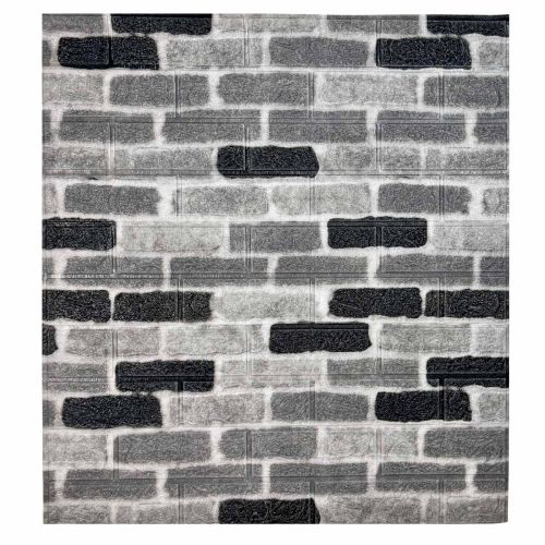 Самоклеющаяся декоративная 3D панель оттенки серого 700x770x3 мм