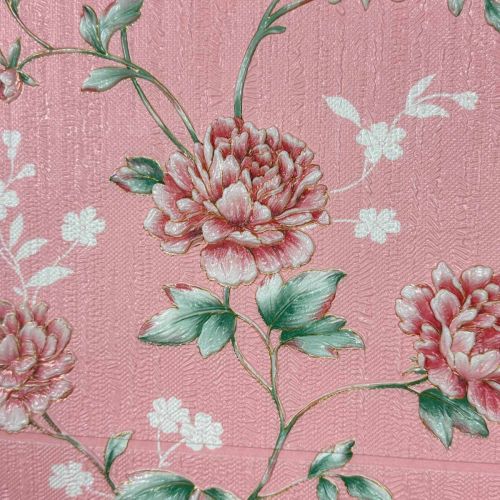 Самоклеющаяся декоративная 3D панель роза розовая 680x680x4 мм