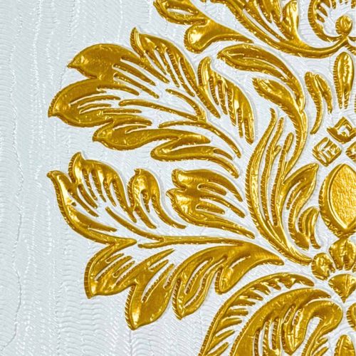 Самоклеющаяся декоративная 3D панель винтаж золотой 680x680x4 мм