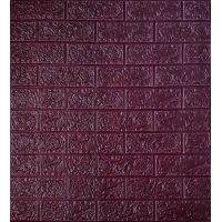Самоклеющаяся декоративная 3D панель под фиолетовый кирпич 700x770x4 мм