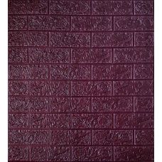 Самоклеющаяся декоративная 3D панель под фиолетовый кирпич 700x770x4 мм
