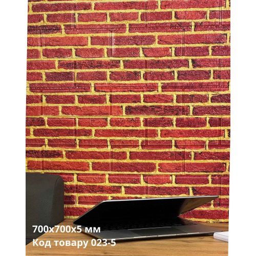 Самоклеющаяся декоративная 3D панель мини кирпич 700x770x5 мм
