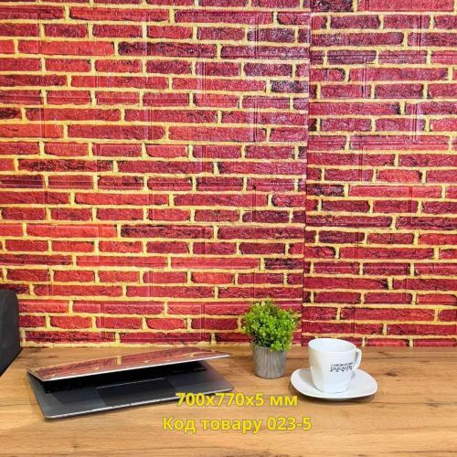 Самоклеющаяся декоративная 3D панель мини кирпич 700x770x5 мм