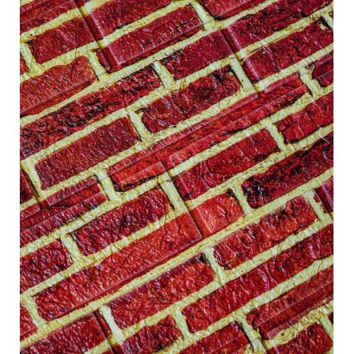 Самоклеющаяся декоративная 3D панель мини кирпич 700x770x5 мм