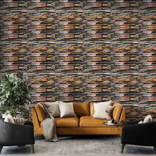 Самоклеющаяся декоративная 3D панель камень 700x770x5 мм