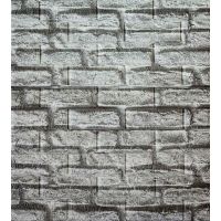 Самоклеющаяся декоративная 3D панель под серый кирпич 700x770x5 мм
