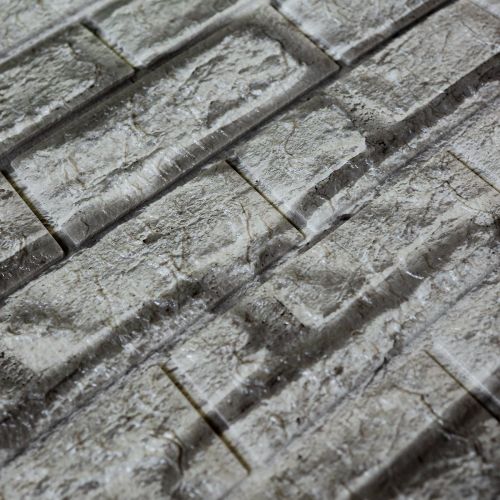 Самоклеющаяся декоративная 3D панель под серый кирпич 700x770x5 мм