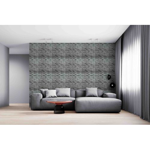 Самоклеющаяся декоративная 3D панель под серый кирпич 700x770x5 мм