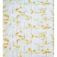 Самоклеющаяся декоративная 3D панель желто-белый мрамор 700x770x5 мм