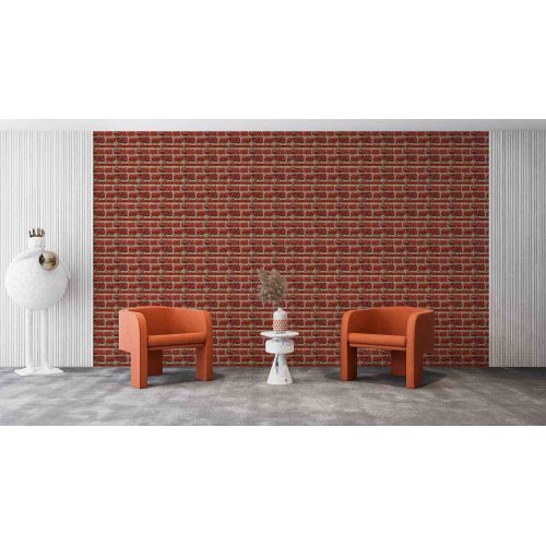 Самоклеющаяся декоративная 3D панель красный кирпич 700x770x5 мм
