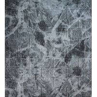 Самоклеющаяся декоративная 3D панель черно-белый мрамор 700x770x5 мм