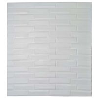 Самоклеющаяся декоративная 3D панель кладка белая 700x770x6 мм